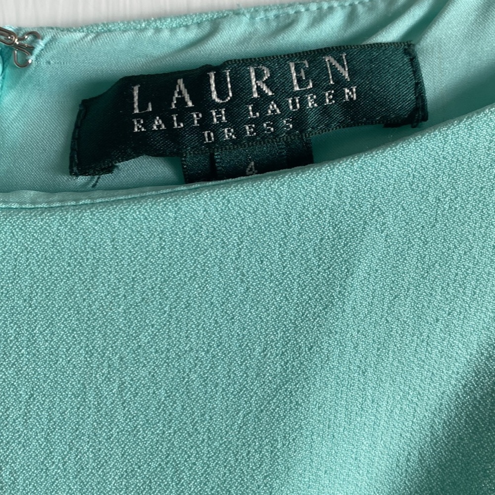 Ralph Lauren sea foam green dress.  EUC.  Size 4. - Picture 2 of 7